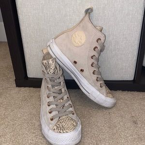 Snakeskin Neutral Hightop Converse